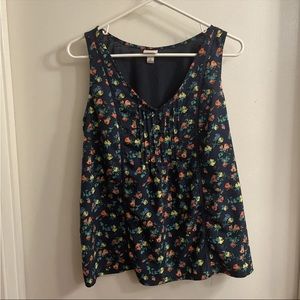 Merona Medium Top Blouse Multicolor Sleeveless V- Neck